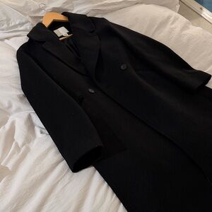 H&M black wool coat- size XS